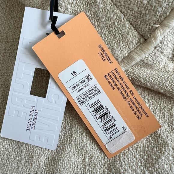 NWT Women's Boucle Frayed Edge Mini Skirt - Future Collective T™ SIZE 16 - Picture 2 of 11